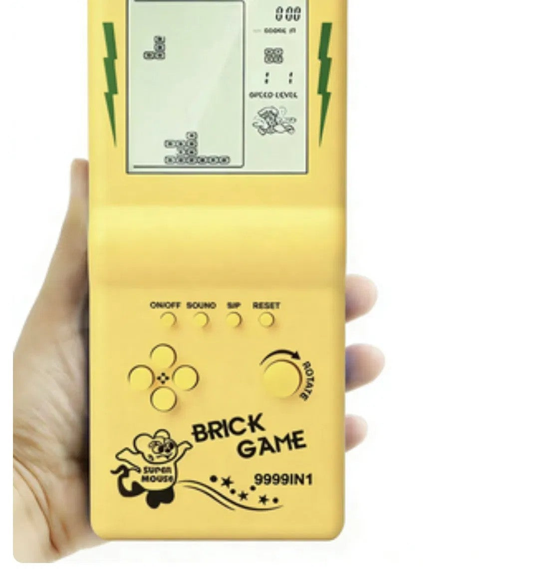 Handheld Russian Block Game Console, Retro Electronic Toy, Color Screen, Kids