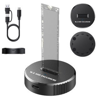 M.2 NVMe NGFF SSD Enclosure, 10Gbps USB-C, Dual Protocol, Tool-Free