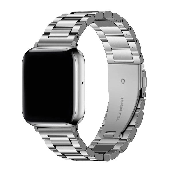 Stainless Steel Bracelet Kit for Apple Watch Series 11 46mm, Gray/Transparent, with Tool & Screen Protector