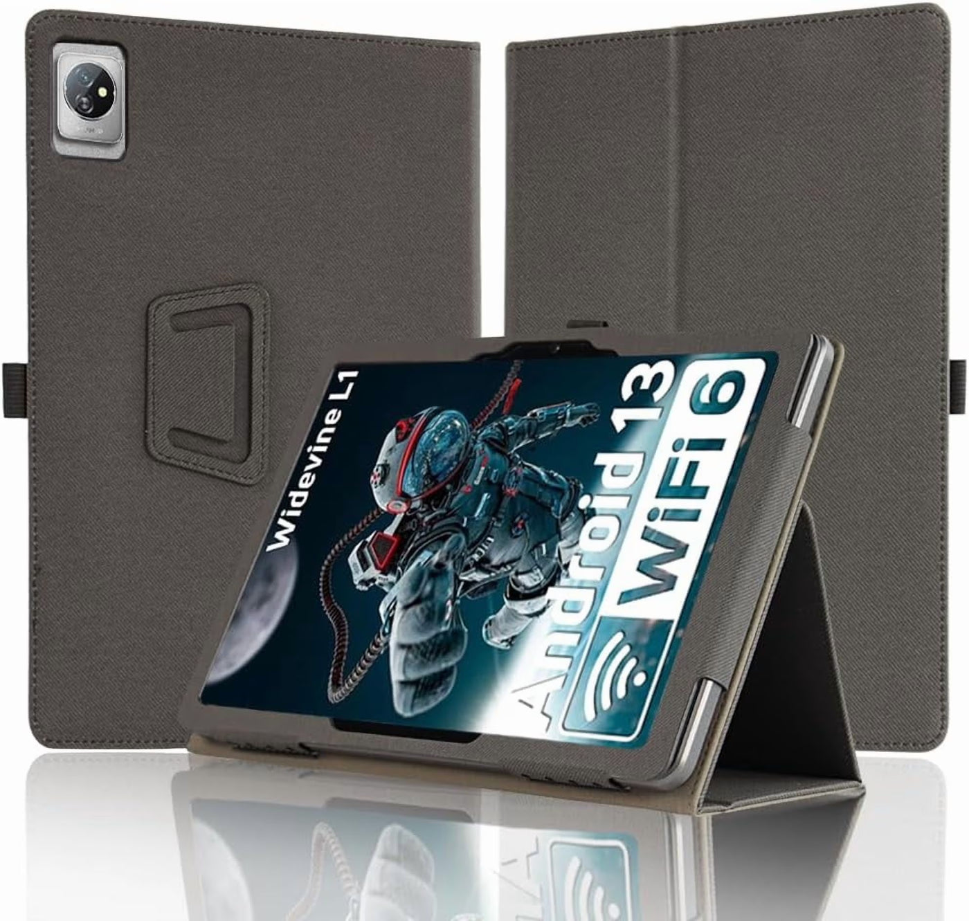 Blackview Tab 70WiFi 10.1 Inch Case - Premium PU Leather Protective Cover with Hand Strap and Kickstand
