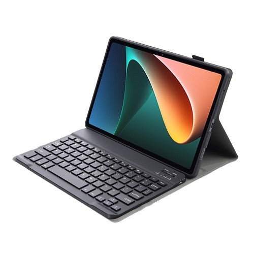 Bluetooth Keyboard Case for Xiaomi Pad 5/5 Pro, Ultra-Thin Detachable, TPU Leather, Stand, Black