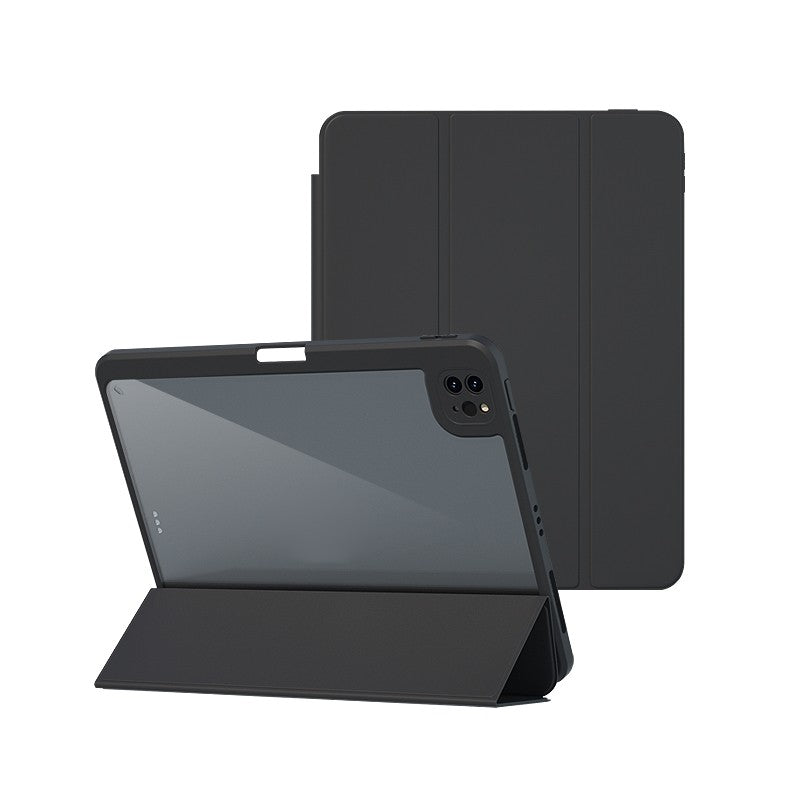 Magnetic Split Leather Case for iPad Pro 12.9 2022/2021, Smart Cover, Black