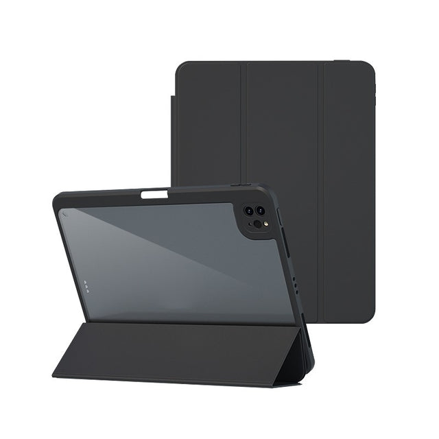 Magnetic Split Leather Case for iPad Pro 12.9 2022/2021, Smart Cover, Black