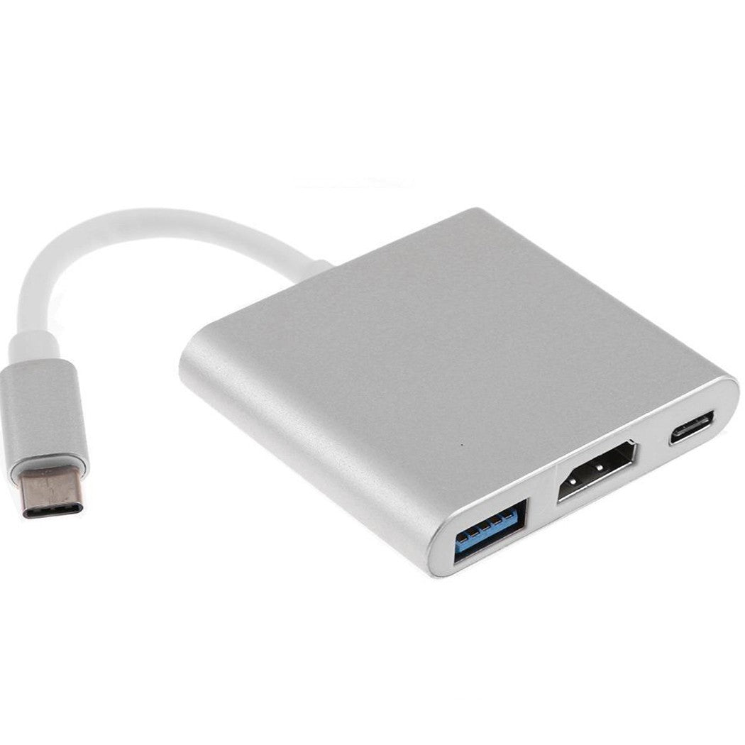 USB-C to HDMI Adapter 3-in-1, USB 3.0, 4K, for Laptop & Monitor