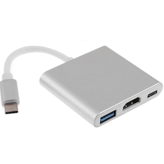 USB-C to HDMI Adapter 3-in-1, USB 3.0, 4K, for Laptop & Monitor