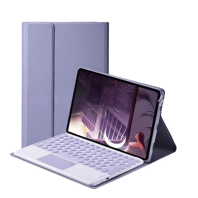 360° Rotating Keyboard Case for Xiaomi Pad 5/Pad 5 Pro 11", Leather, Purple