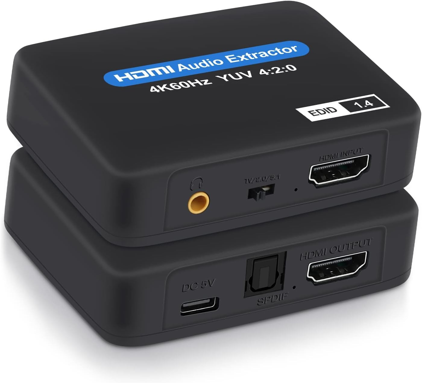 HDMI Audio Extractor 4K 60Hz, Optical Toslink SPDIF & 3.5mm Output, for Fire TV