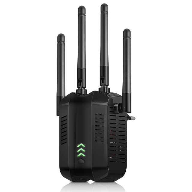 WLAN Amplifier 1200Mbps Dual Band WiFi Repeater 5GHz 2.4GHz, Coverage Up to 200 m²