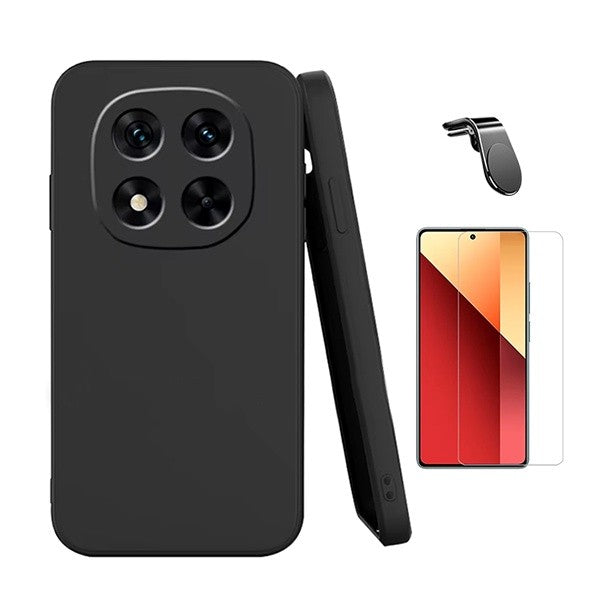 Magnetic Clear Case for Xiaomi Redmi Note 14 Pro, Gorilla Glass, Shockproof Silicone