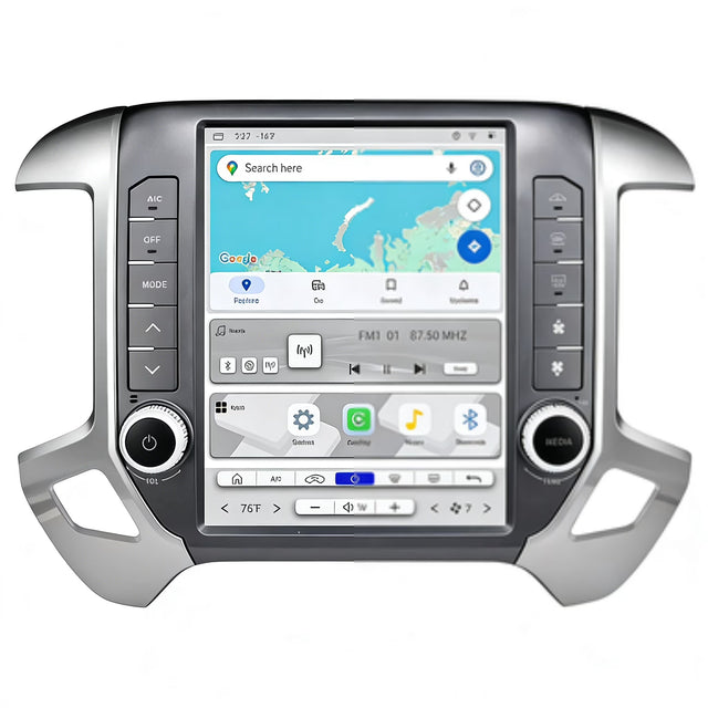12.1" Android 13 Car Stereo for 2014-2018 Chevy Silverado GMC Sierra, Wireless Apple CarPlay, GPS