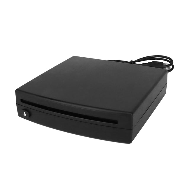 External USB CD Player for Car, Portable Add-On, Black, 1 Pack