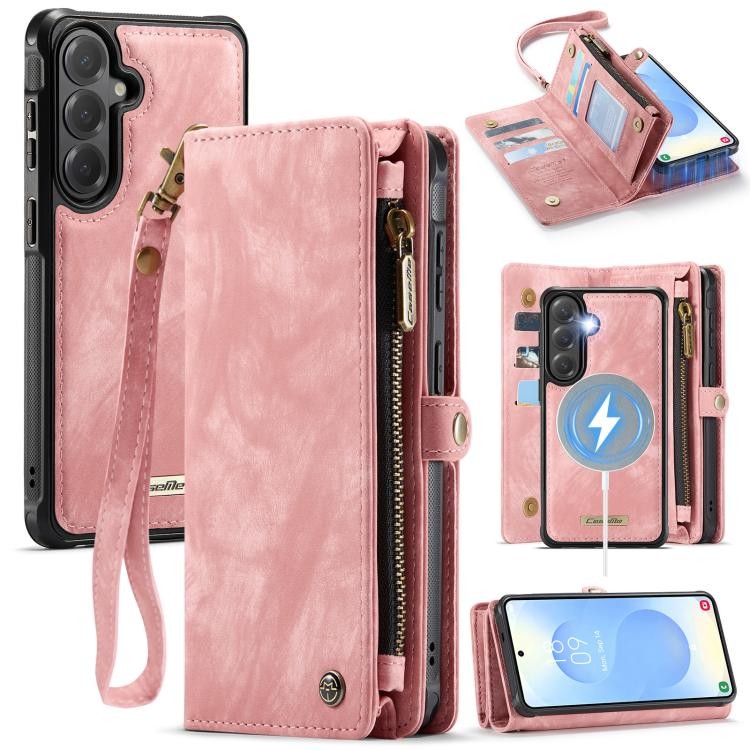 Magnetic Case for Samsung Galaxy S26 Plus, Removable Wallet, Pink