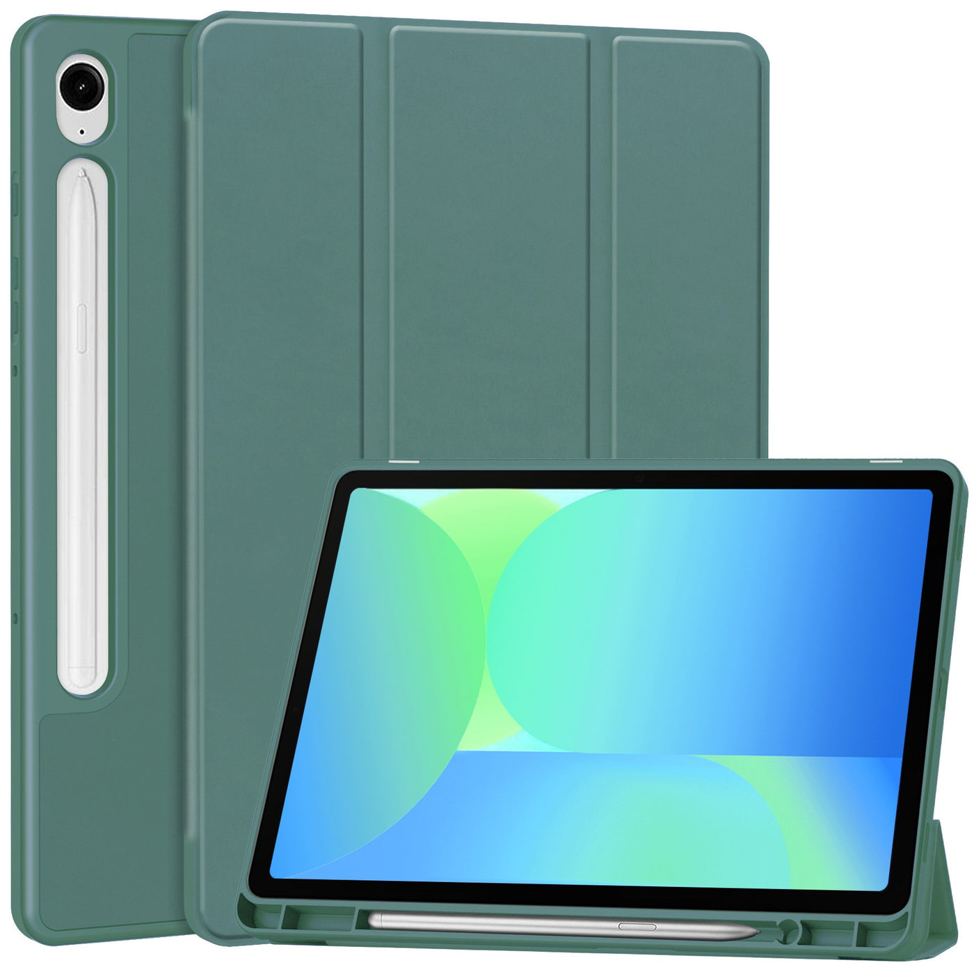 Samsung Galaxy Tab S9/S9 FE 2023 Case, TPU, Dark Green, Slim Protective Cover