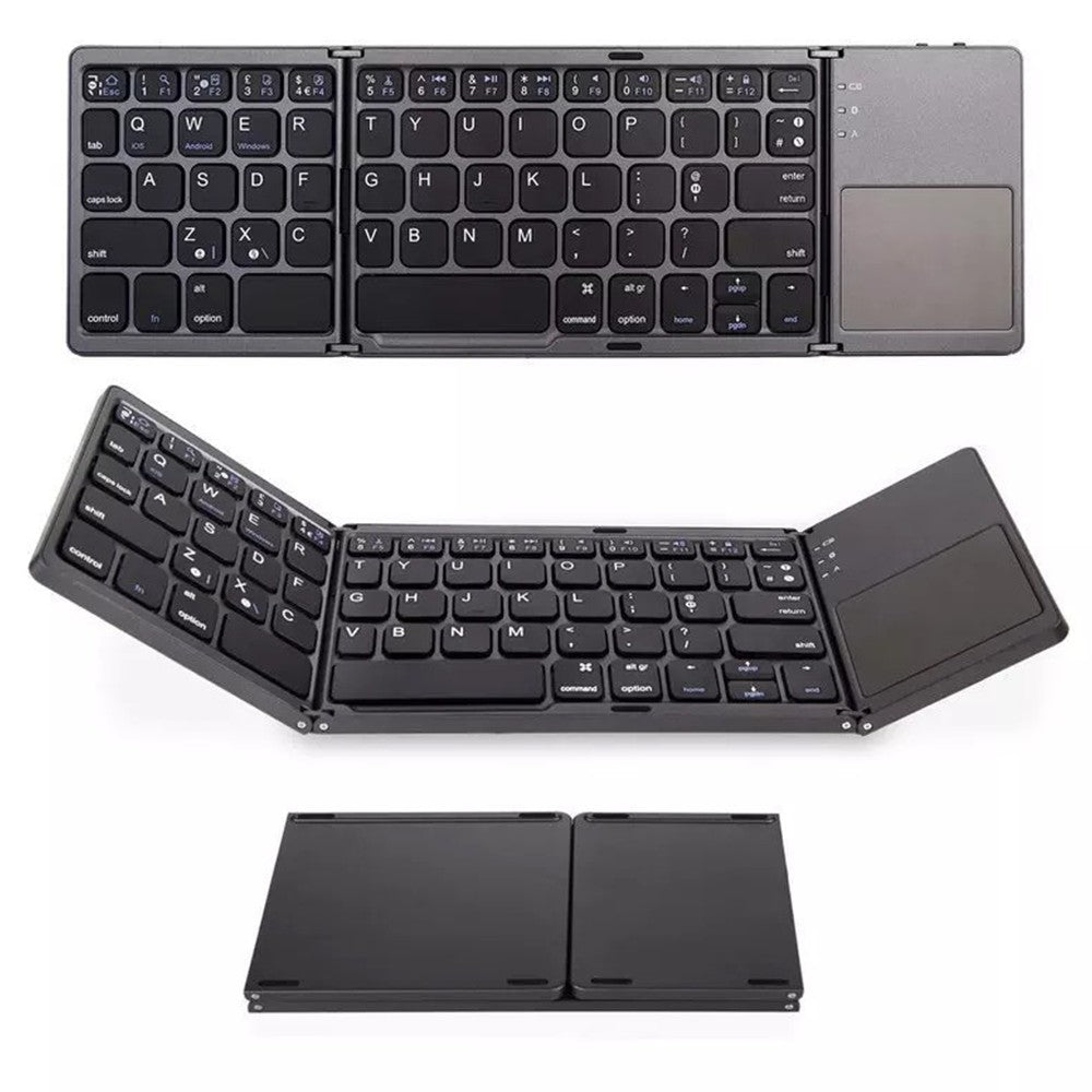 Foldable Wireless Bluetooth Keyboard with Touchpad, Slim Portable for iOS/Android/Windows
