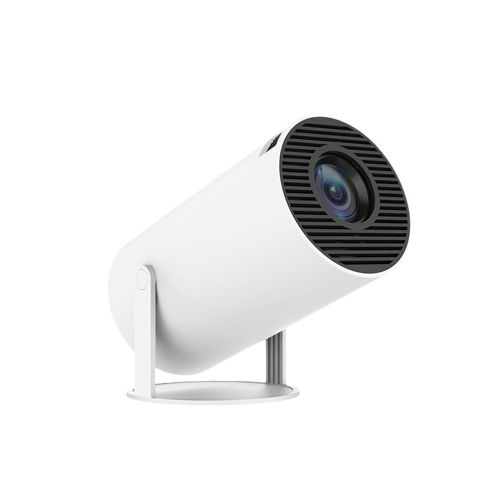 Mini Portable 4K 1080P FHD Projector with WiFi 6, BT 5.0, 180° Rotation, HDMI, USB, White
