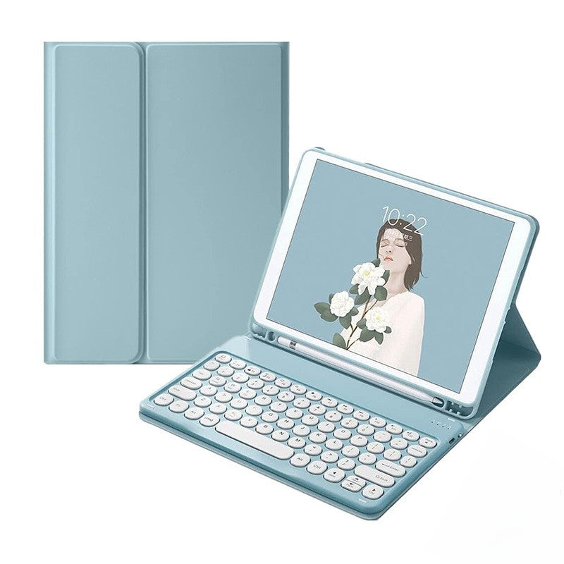 Bluetooth Keyboard Case for Samsung Galaxy Tab S10 Ultra/S9 Ultra 14.6", Round Keys, Blue