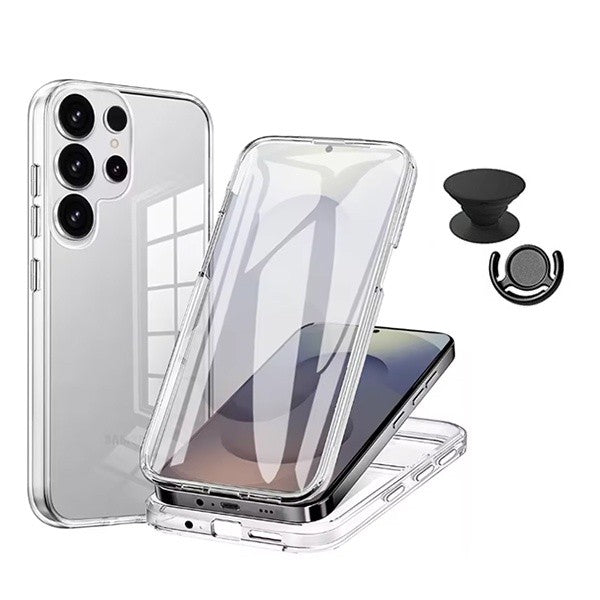 360° Front & Back Case Kit for Samsung Galaxy S26 Ultra, with Handholder & Stand, Black