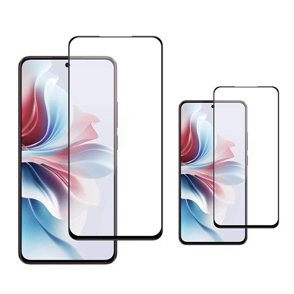 2-Pack Tempered Glass Screen Protector for Oppo Reno15 Pro, 9H, Clear/Black