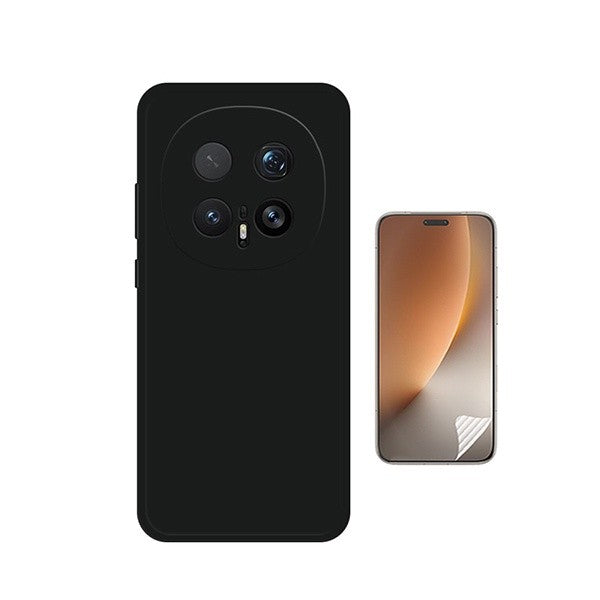 Hydrogel Screen Protector Kit for Honor Magic8 Pro, Silicone Front Cover, Black