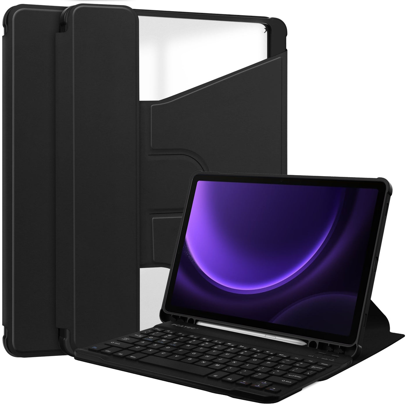 360° Rotating Keyboard Case for Samsung Tab S6 Lite 10.4", Leather Cover with Bluetooth