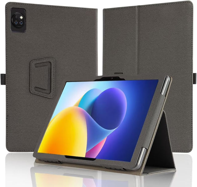 PU Leather Case for DOOGEE T10W 10.1" Tablet, with Hand Strap & Stand, Shockproof