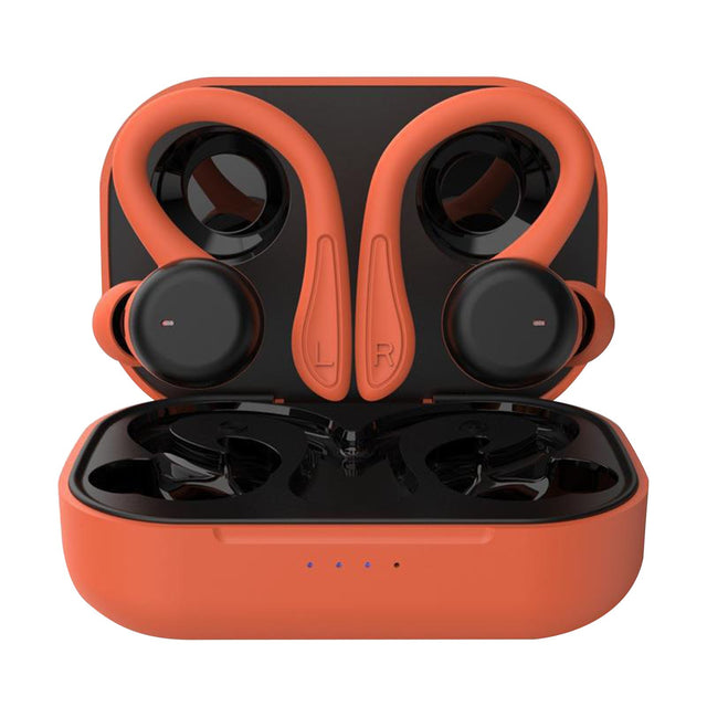 Bluetooth Headphones with Hook, IPX6 Water Resistant, Strong Bass for Running Sports