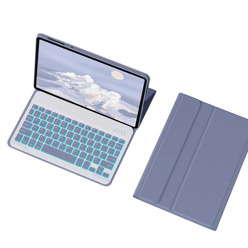 Bluetooth Keyboard Case with RGB Backlight for Lenovo Tab M11 11" 2024, Purple
