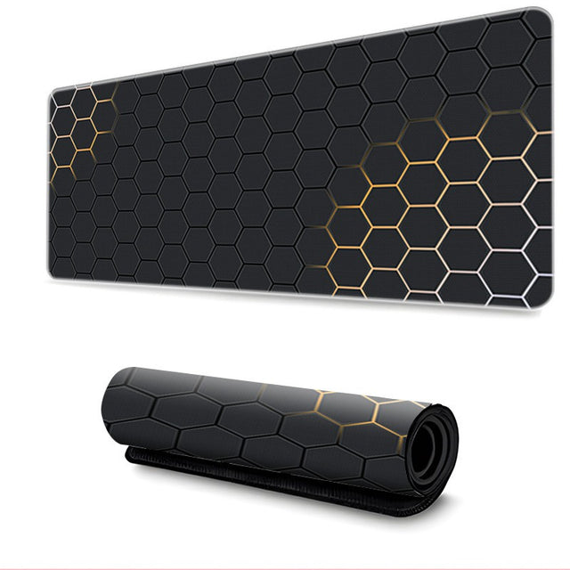 Non-Slip Mouse Pad with Honeycomb Grid, 50x100x0.3cm, for Gaming & Office