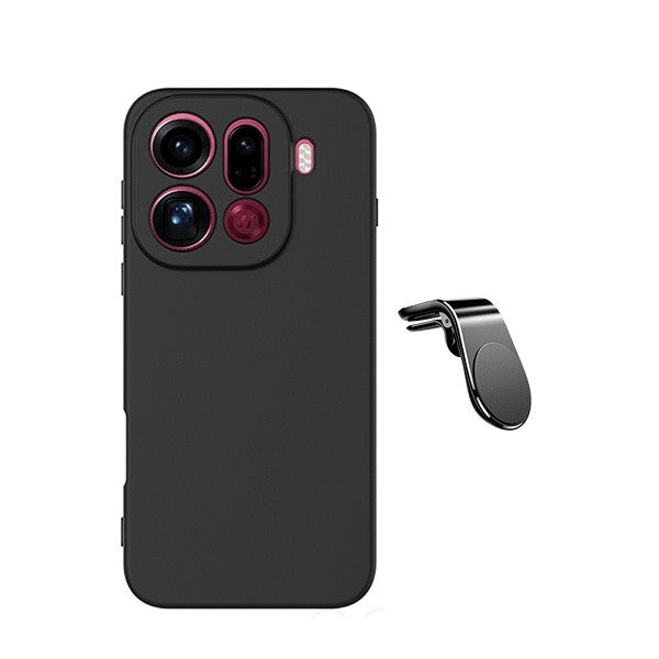 Liquid Silicone Case with Magnetic Mount Kit for Oppo Find X9 Pro, Black