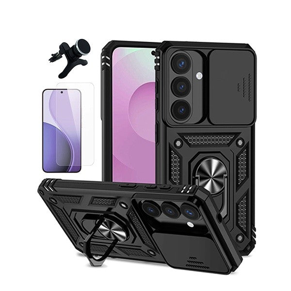 Magnetic Slide Window Case Kit with Stand for Samsung Galaxy S26 Plus, Black