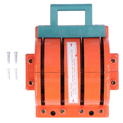 100A 4 Pole Double Throw Knife Switch, Electrical Disconnect for Home Appliances
