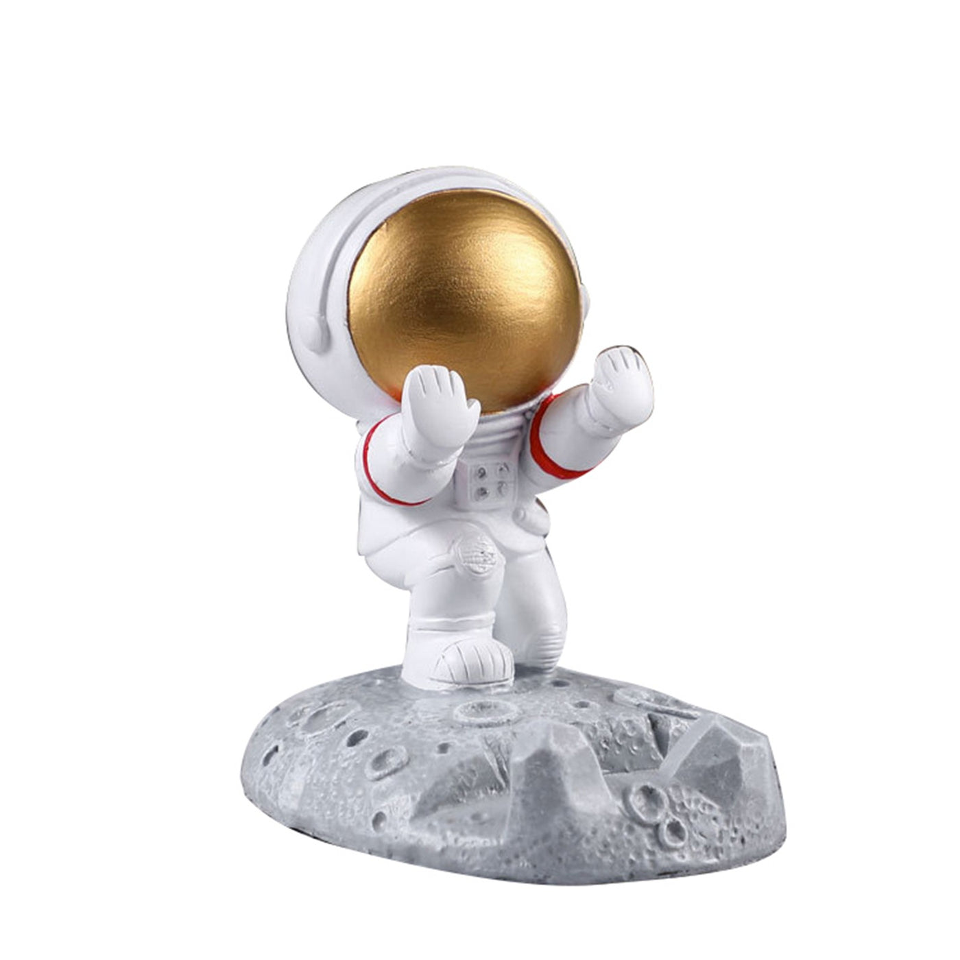 Gold Astronaut Phone Holder, Resin Desktop Cell Phone Stand, Cute Cartoon Decor for Home Office Car