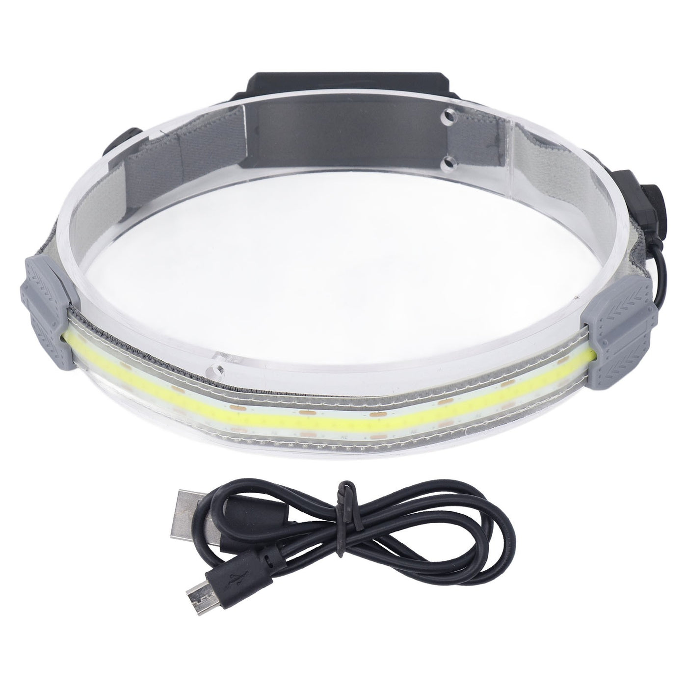 COB Headlamp Super Bright, Rechargeable, 4 Modes, IPX4 Waterproof, for Running Hiking Fishing