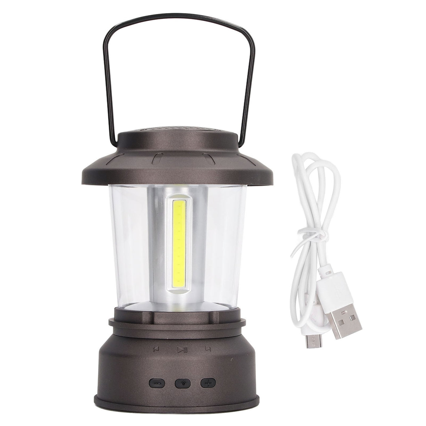 Retro Outdoor Bluetooth Speaker Lantern, Yellow, IP65 Waterproof, 2 Modes, USB Power, Camping Music Light