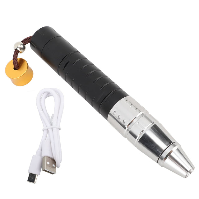 3-in-1 LED UV Flashlight 365nm, White Yellow Light, Gemstone Identification, USB-C, Tail Switch