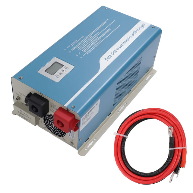 Pure Sine Wave Power Inverter 1000W, 24V, 110VAC/220VAC/230VAC Output, LCD Display, Wall Mounted for Home RV