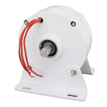 Permanent Magnet Synchronous Motor, Dual Shaft, 3 Phase AC Alternator, 48V 200W with Base