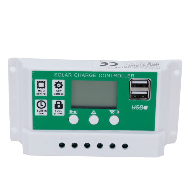 60A PWM Solar Charge Controller, 12V 24V Auto, Battery Regulator with Tracking