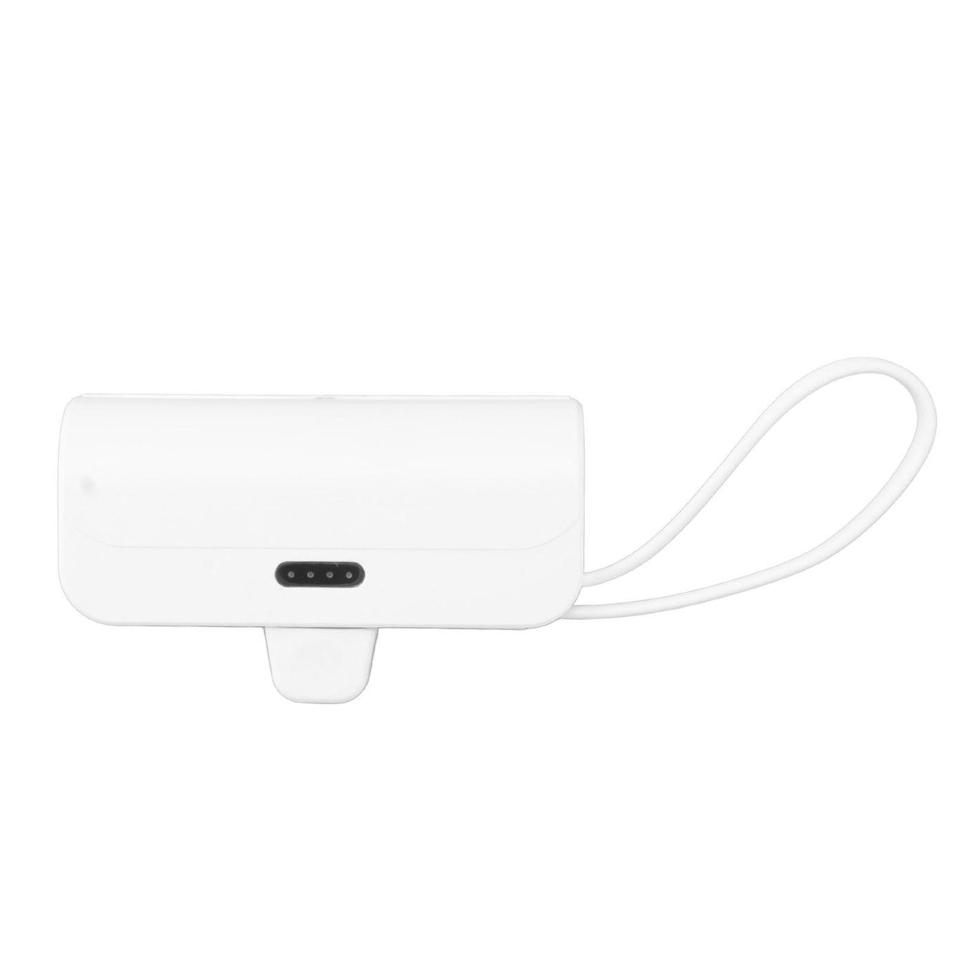 Mini Portable Charger Power Bank, Built-in Cable, 2 in 1 USB C & IOS, Emergency