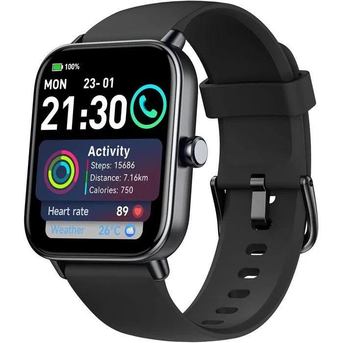 Men's Smartwatch with Bluetooth Calling, Alexa, 1.8" Screen, SpO2, Heart Rate, Sleep Tracker, 100 Sports Modes