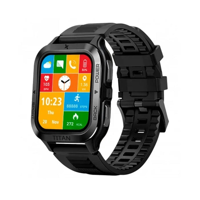 Graphite Smartwatch, Titan Pro, Fitness Tracker with Heart Rate, Blood Oxygen, Sports Modes