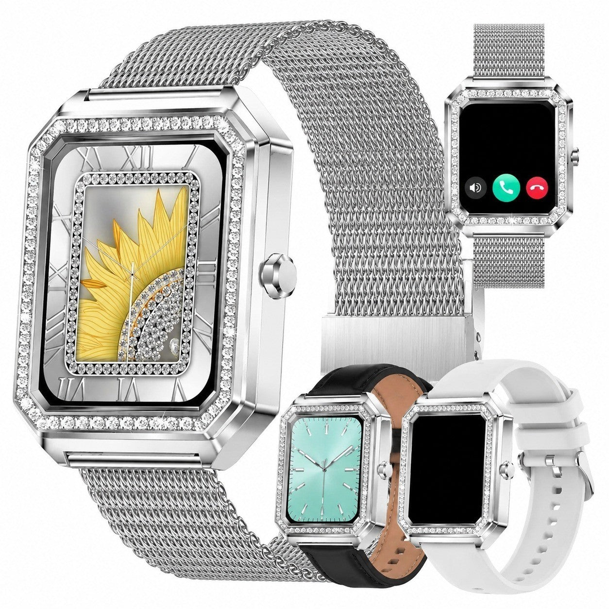 Women's Smartwatch with Bluetooth Calling, 1.59" HD Screen, Heart Rate Monitor, Sleep Tracker