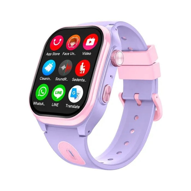 Kids 4G Smartwatch, Waterproof, 2.0" GPS, WiFi, Video Calls, SOS, 2+16GB, Multilingual, Violet