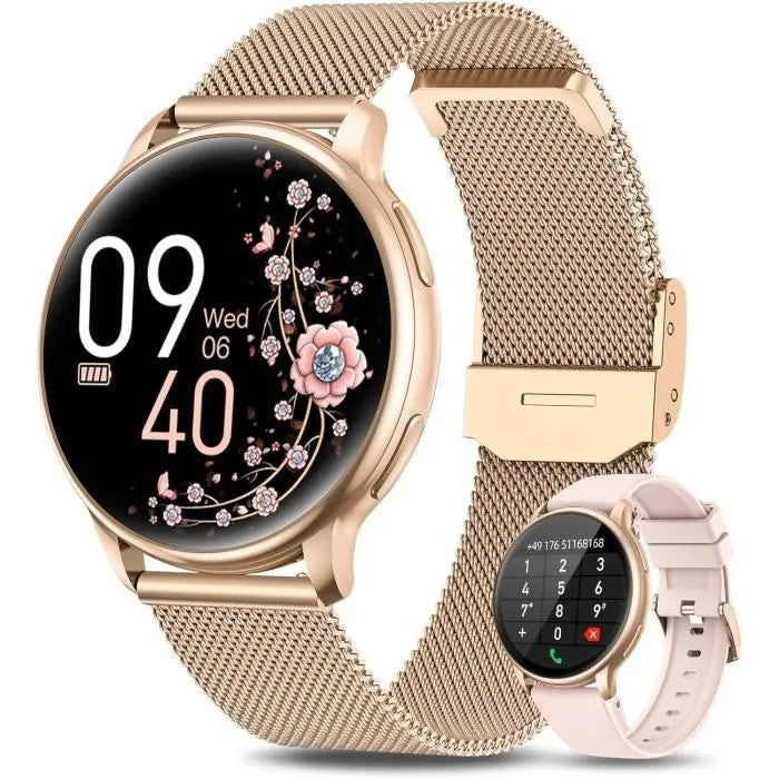 Women's Smartwatch with Bluetooth Calling, 1.32" HD, Heart Rate, SpO2, Fitness Tracker