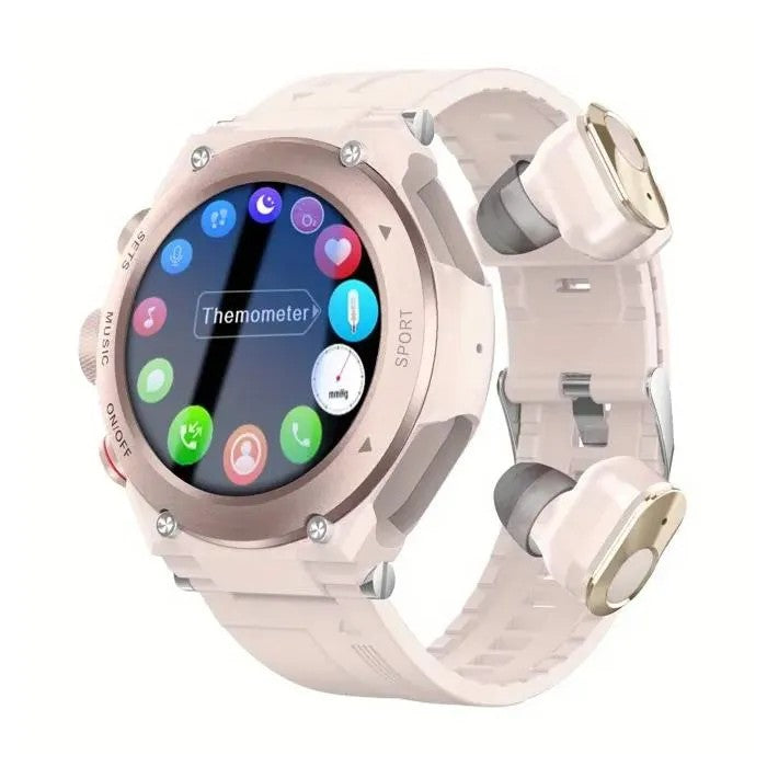 Smartwatch with MP3, Bluetooth, Built-in Headphones, Touchscreen, Health Tracking, Heart Rate, Temperature