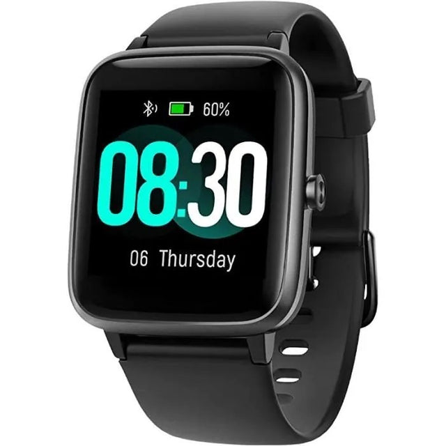 Smart Sports Watch 1.38" Touchscreen, Heart Rate Monitor, 9 Sport Modes, Compatible with Samsung Huawei Xiaomi, Black