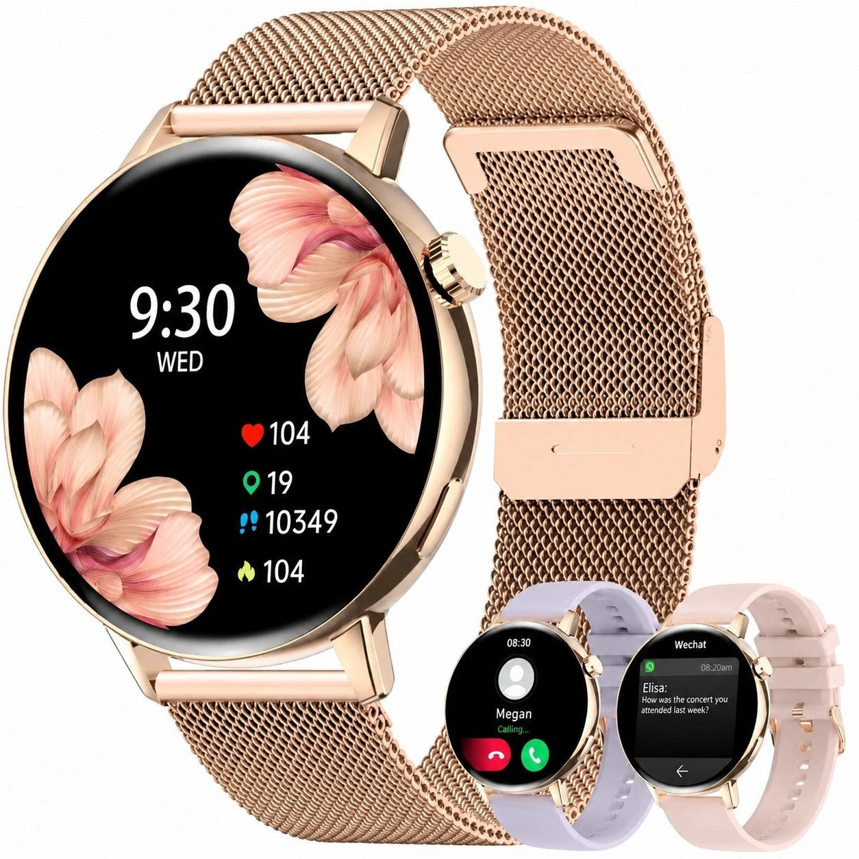Smartwatch with Bluetooth Calling, 1.32" HD Touch Screen, Heart Rate Monitor, Fitness Tracker, 20 Sports Modes