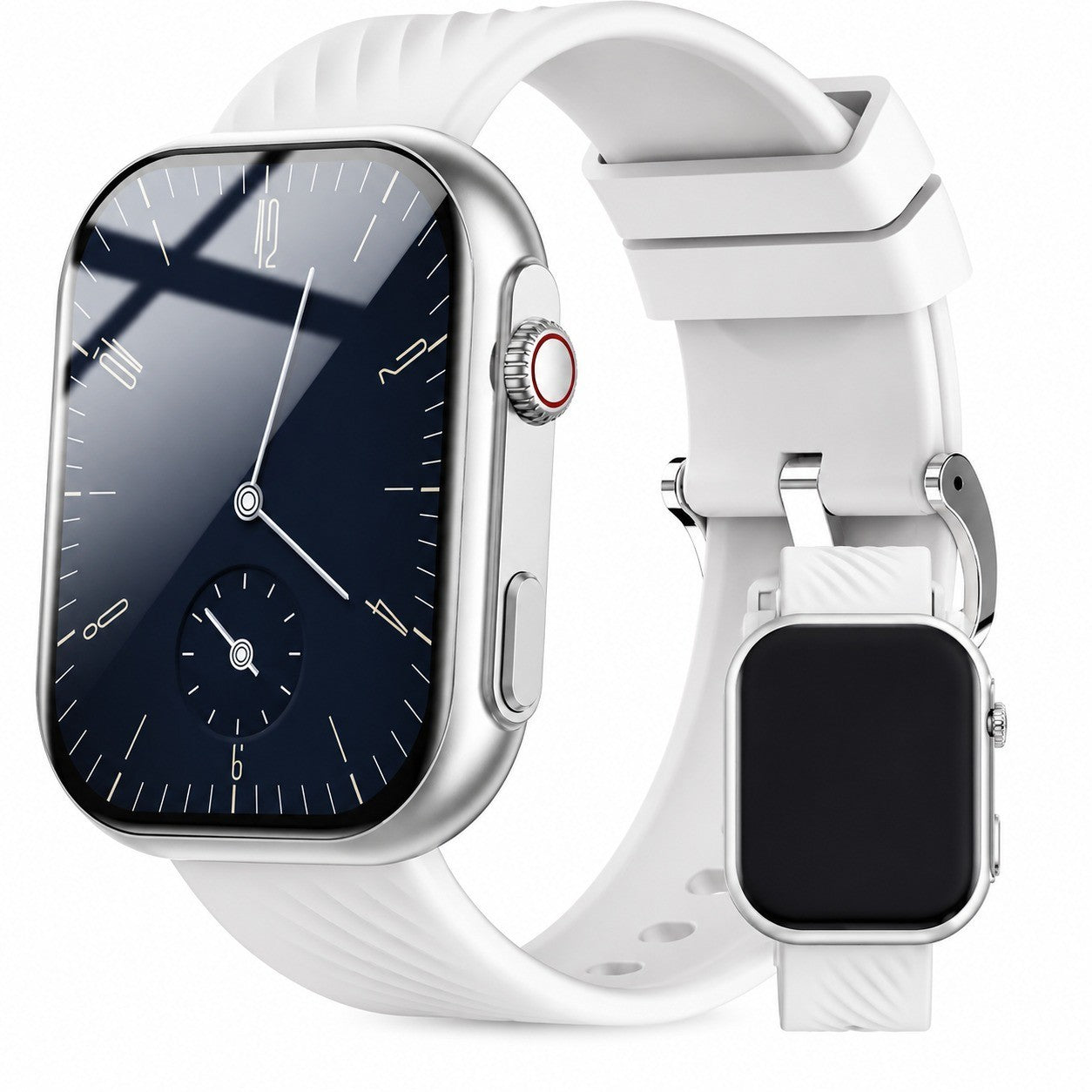 Smartwatch for Men Women, 2.01" Encoder Button, 123 Sport Modes, Heart Rate SpO2 Monitor, IP68 Waterproof