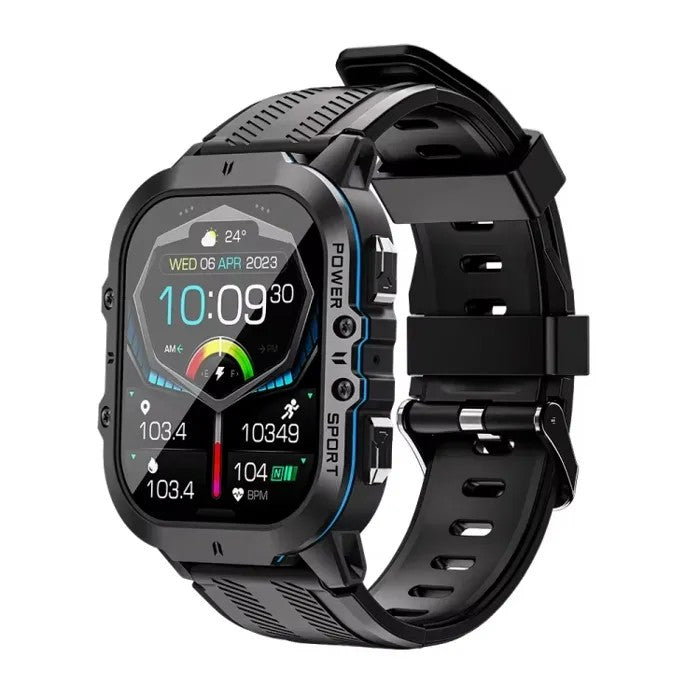 Waterproof Smartwatch 1.96" Fitness Tracker, Wireless Calling, Health Monitor, Sports Watch for Men Women