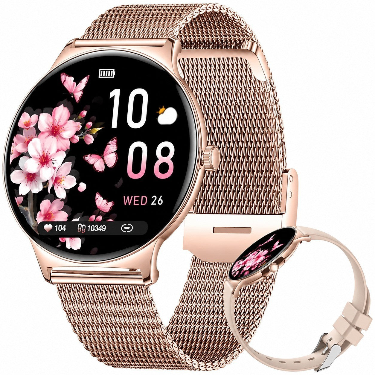 Women's Smartwatch, 1.43" AMOLED, Bluetooth Calling, 100+ Sport Modes, IP68, Heart Rate & Sleep Monitor